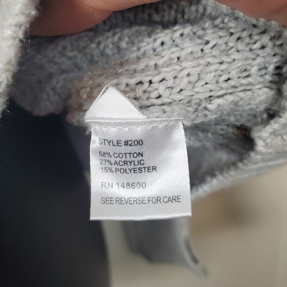 41 HAWTHORN Gray Sharon Cowl Neck Waffle Stitch Sweater - Picture 7 of 9